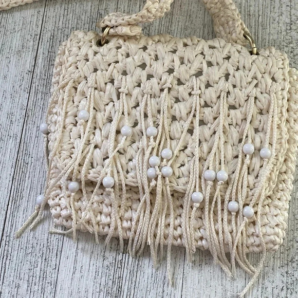 Straw mini hand Bag made in Japan - Picture 2 of 9